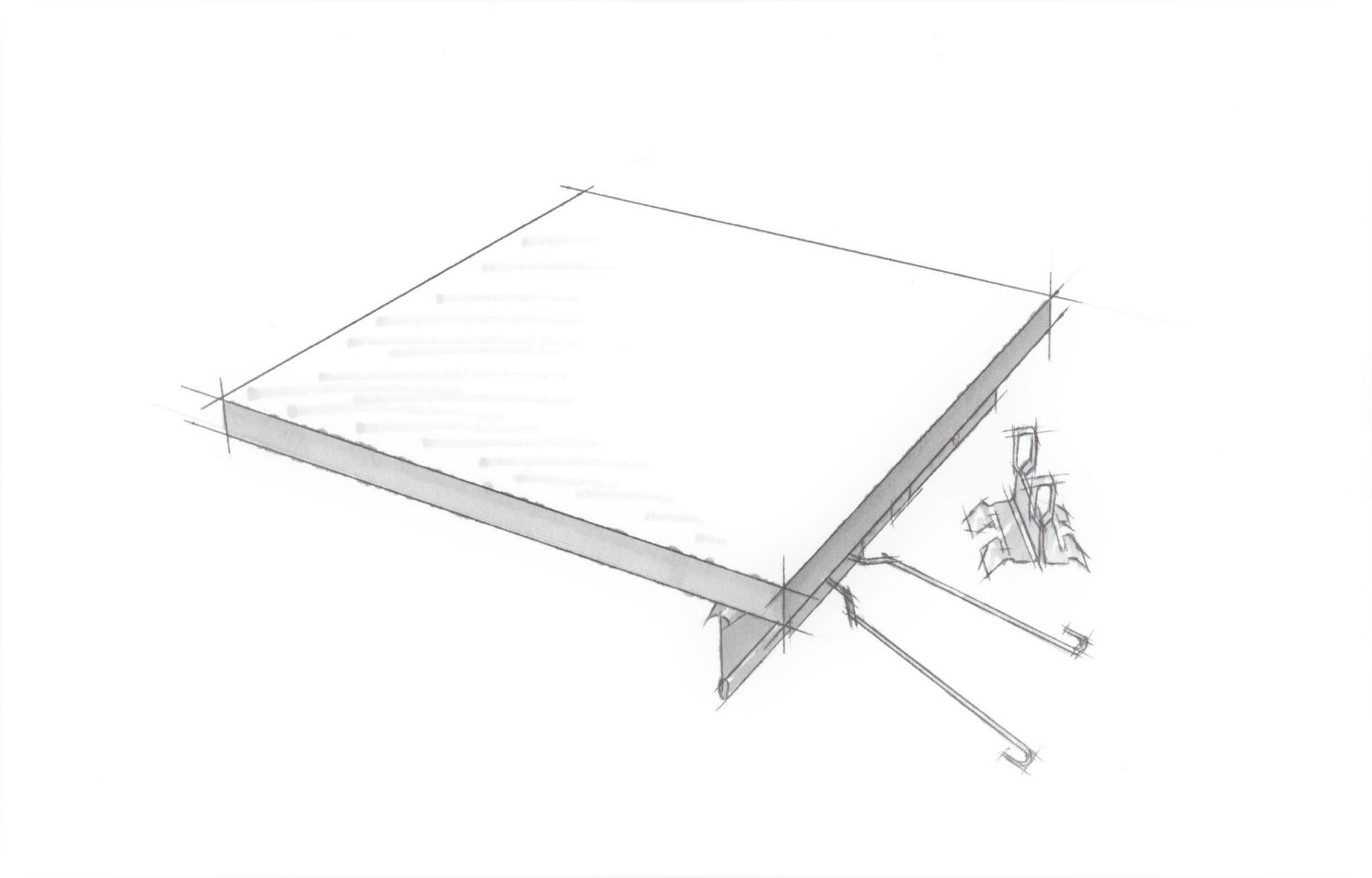 4600 True Access Tile hand sketch of a product sample.