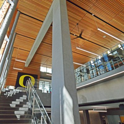 9Wood 2100 Panelized Linear at UO Allan Price Science Commons, Eugene, Oregon. Opsis Architecture.