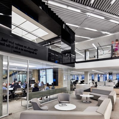 9Wood 1100 Cross Piece Grille at The Washington Post HQ, Washington, D.C. Gensler. Photo: Garrett Rowland.