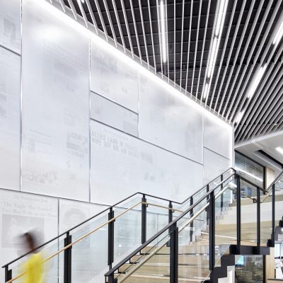 9Wood 1100 Cross Piece Grille at The Washington Post HQ, Washington, D.C. Gensler. Photo: Garrett Rowland.