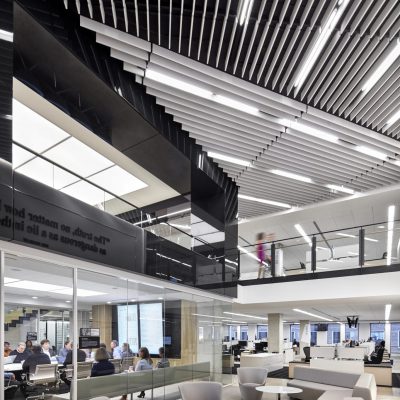 9Wood 1100 Cross Piece Grille at The Washington Post HQ, Washington, D.C. Gensler. Photo: Garrett Rowland.