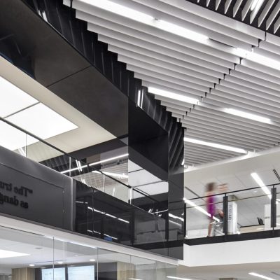 9Wood 1100 Cross Piece Grille at The Washington Post HQ, Washington, D.C. Gensler. Photo: Garrett Rowland.