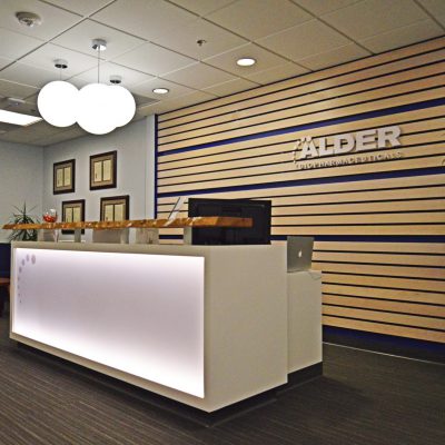9Wood 2100 Panelized Linear at Adler Pharmaceuticals, Bothel, Washington. Perkins + Will.