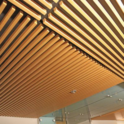 9Wood 1300 Lay-In Grille at Simon Fraser U. Shrum Science Centre, Burnaby, British Columbia. Henriquez Partners. Photo: ChrisBarton.Photography.