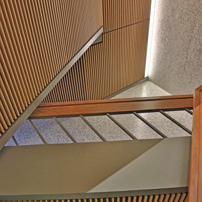 9Wood 1300 Lay-In Grille at Simon Fraser U. Shrum Science Centre, Burnaby, British Columbia. Henriquez Partners. Photo: ChrisBarton.Photography.