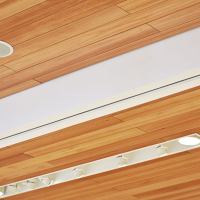 9Wood 2700 Kerf Reveal Linear at Nordstrom at St. Johns Town Center, Jacksonville, Florida. Callison Architects.