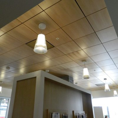 9Wood 4300 Lift & Lock Tile at Capitol Toyota, Salem, Oregon. Deca Architects.