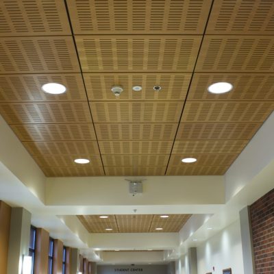 9Wood 5400 Slotted Perf Tile at Western University, Lebanon, Oregon. Soderstrom Architects.