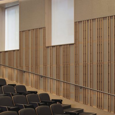 9Wood 1200 Dowel Grille at Emory U. Health Science Research, Atlanta, Georgia. ZGF Architects. Photo: Rion Rizzo.