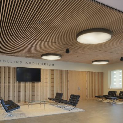 9Wood 1200 Dowel Grille at Emory U. Health Science Research, Atlanta, Georgia. ZGF Architects. Photo: Rion Rizzo.