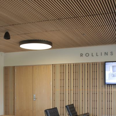 9Wood 1200 Dowel Grille at Emory U. Health Science Research, Atlanta, Georgia. ZGF Architects. Photo: Rion Rizzo.