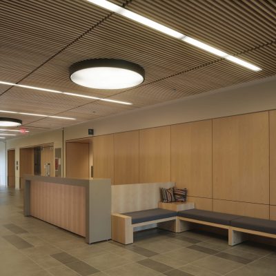 9Wood 1200 Dowel Grille at Emory U. Health Science Research, Atlanta, Georgia. ZGF Architects. Photo: Rion Rizzo.