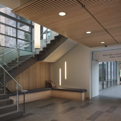 9Wood 1200 Dowel Grille at Emory U. Health Science Research, Atlanta, Georgia. ZGF Architects. Photo: Rion Rizzo.