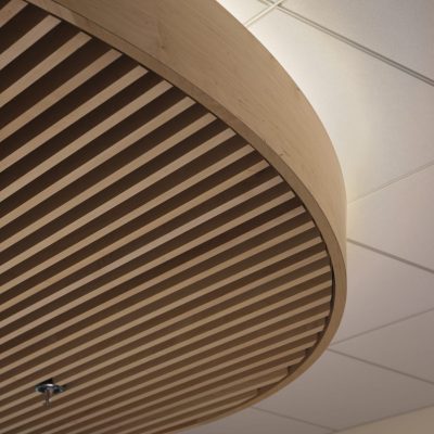 9Wood 1200 Dowel Grille at Emory U. Health Science Research, Atlanta, Georgia. ZGF Architects. Photo: Rion Rizzo.