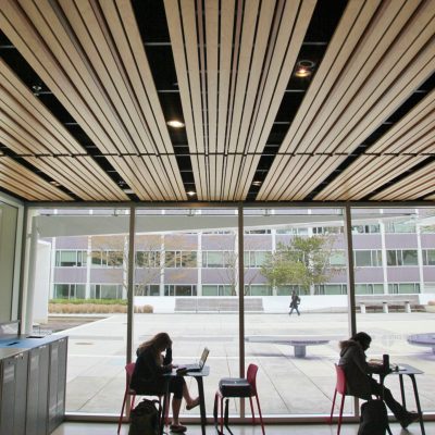 9Wood 2100 Panelized Linear at UBC Buchanan Café, Vancouver, British Columbia. Perkins + Will. Photo: ChrisBarton.Photography.