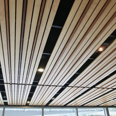 9Wood 2100 Panelized Linear at UBC Buchanan Café, Vancouver, British Columbia. Perkins + Will. Photo: ChrisBarton.Photography.