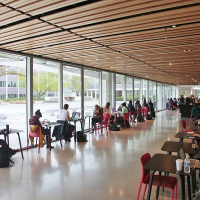 9Wood 2100 Panelized Linear at UBC Buchanan Café, Vancouver, British Columbia. Perkins + Will. Photo: ChrisBarton.Photography.