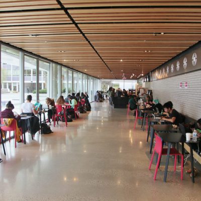 9Wood 2100 Panelized Linear at UBC Buchanan Café, Vancouver, British Columbia. Perkins + Will. Photo: ChrisBarton.Photography.