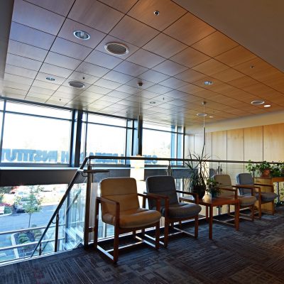 9Wood 4300 Lift & Lock Tile at Oregon Research Institute, Eugene, Oregon. Soderstrom Architects.