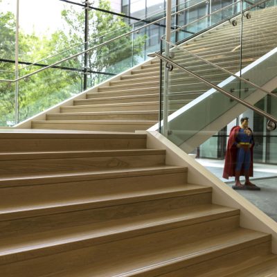 9Wood 1400 Dowel/Cross Piece Grille at Hillwood Offices at Turtle Creek, Dallas, Texas. Mithun; BOKA Powell. Photo: Irish Coffee Studio.