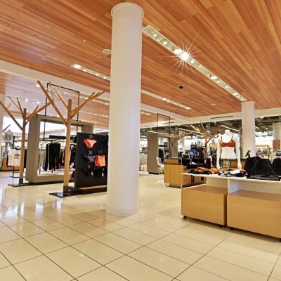 9Wood 2700 Kerf Reveal Linear at Nordstrom at St. Johns Town Center, Jacksonville, Florida. Callison Architects.