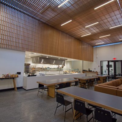 9Wood 1100 Cross Piece Grille at Portland Timbers Training Facility, Beaverton, Oregon. Weil Architecture.