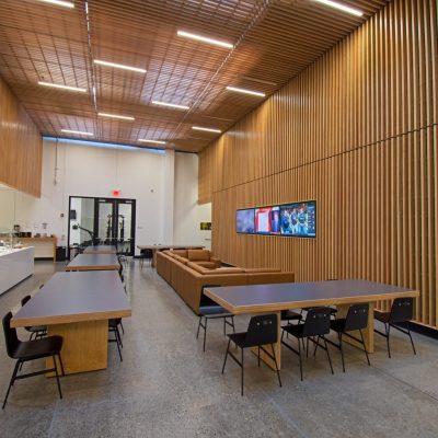9Wood 1100 Cross Piece Grille at Portland Timbers Training Facility, Beaverton, Oregon. Weil Architecture.