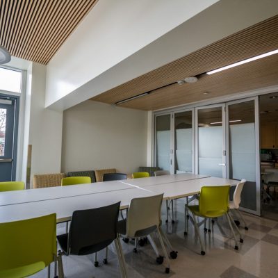 9Wood 1100 Cross Piece Grille at Swansea Elementary, Denver, Colorado. AndersonMasonDale Architects.