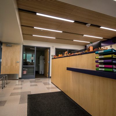 9Wood 1100 Cross Piece Grille at Swansea Elementary, Denver, Colorado. AndersonMasonDale Architects.