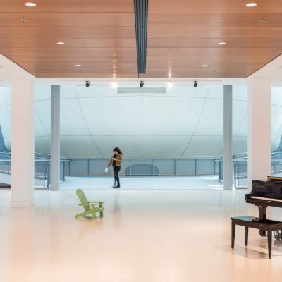 9Wood 3200 Acoustic Tile at Duke Ellington School, Washington, D.C. Lance Bailey & Associates; Cox Graae + Spack Architects. Photo: Chris Ambridge.