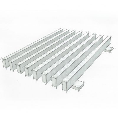 9Wood 1100 Cross Piece Grille Sketch.