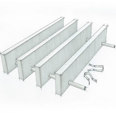 9Wood 1200 Dowel Grille Sketch