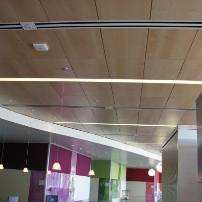 9Wood 4400 Torsion Spring Tile at Denver Children's Hospital, Aurora, Colorado. ZGF Architects.