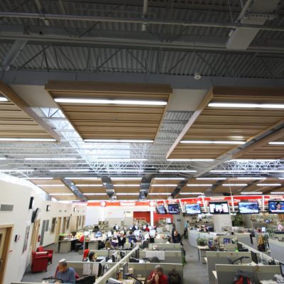 9Wood 2100 Panelized Linear at CBC Radio Canada, Vancouver, British Columbia. Hotson Bakker Boniface Haden Architects + Urbanistes.