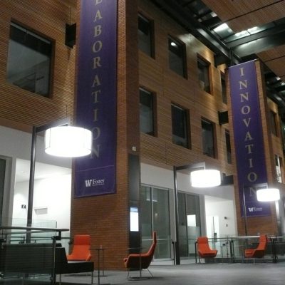 9Wood 2100 Panelized Linear at PACCAR Hall, Foster School of Business, University of Washington, Seattle, Washington. LMN Architects.