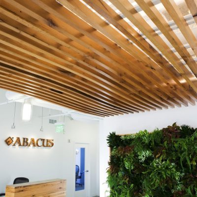 9Wood 1100 Cross Piece Grille at Abacus Wealth, Santa Monica, California. NBBJ.