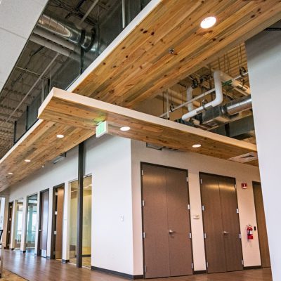 9Wood 2400 Tongue & Groove Linear at Nordson Medical, Loveland, Colorado. Powers Brown Architecture.