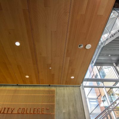 9Wood 3100 Acoustic Plank at Lane Community College, Downtown Campus, Eugene, Oregon. SRG Partnership, Robertson Sherwood Architects.