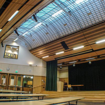 9Wood 8200 Linear Wood Wave at St. Thomas Elementary, Medina, Washington.  Bassetti Architects.