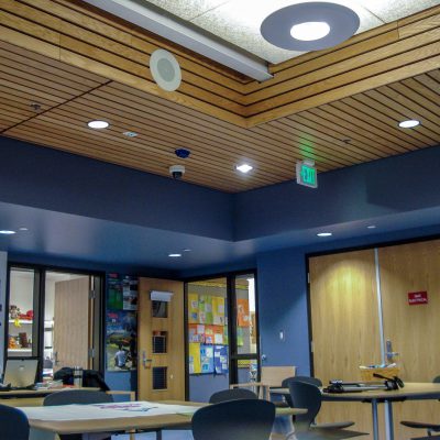 9Wood 2200 Lay-In Linear at St. Thomas Elementary, Medina, Washington.  Bassetti Architects.