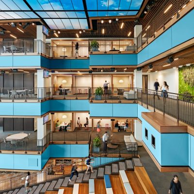 1100 Cross Piece Grille at the Trip Advisor Headquarters, Needham, Massachusetts.  Baker Design Group, Inc. Photo: Robert Benson.