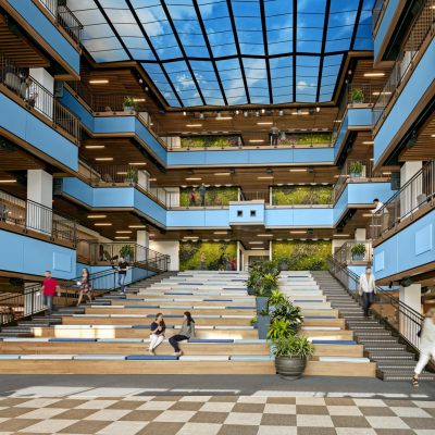 1100 Cross Piece Grille at the Trip Advisor Headquarters, Needham, Massachusetts.  Baker Design Group, Inc. Photo: Robert Benson.