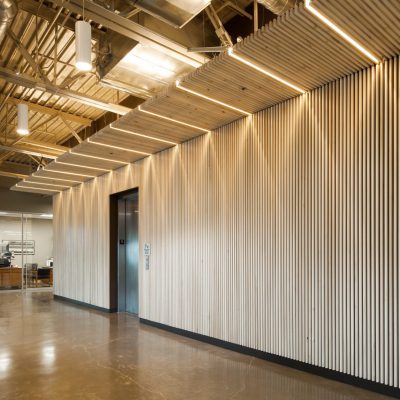 1100 Cross Piece Grille at the Collins Company Office, Wilsonville, Oregon. Ankrom Moisan Architects.