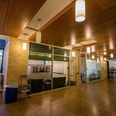 9Wood 5200 Staggered Perf Tile at the Colorado School of Mines - Brown Hall, Golden. Anderson Mason Dale Architects.