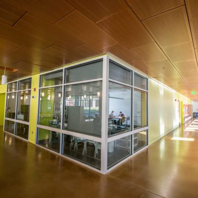 9Wood 5200 Staggered Perf Tile at the Colorado School of Mines - Brown Hall, Golden. Anderson Mason Dale Architects.