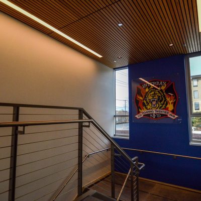 2100 Panelized Linear at Fire Station 20 in West Queen Anne, Seattle, Washington.  Schacht Aslani Architects.