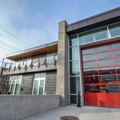 2100 Panelized Linear at Fire Station 20 in West Queen Anne, Seattle, Washington.  Schacht Aslani Architects.