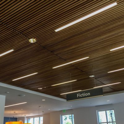 1100 Cross Piece Grille at Alpharetta Library, Georgia. Vines Architecture, Inc.