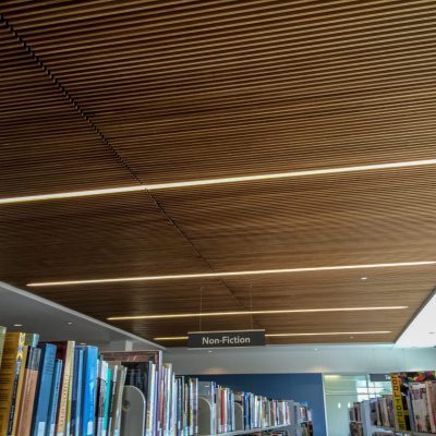 1100 Cross Piece Grille at Alpharetta Library, Georgia. Vines Architecture, Inc.