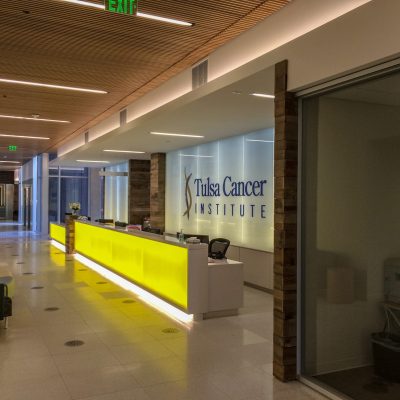 1200 Dowel Grille at the Oklahoma Cancer Specialists and Research Institute, Tulsa. Gensler.